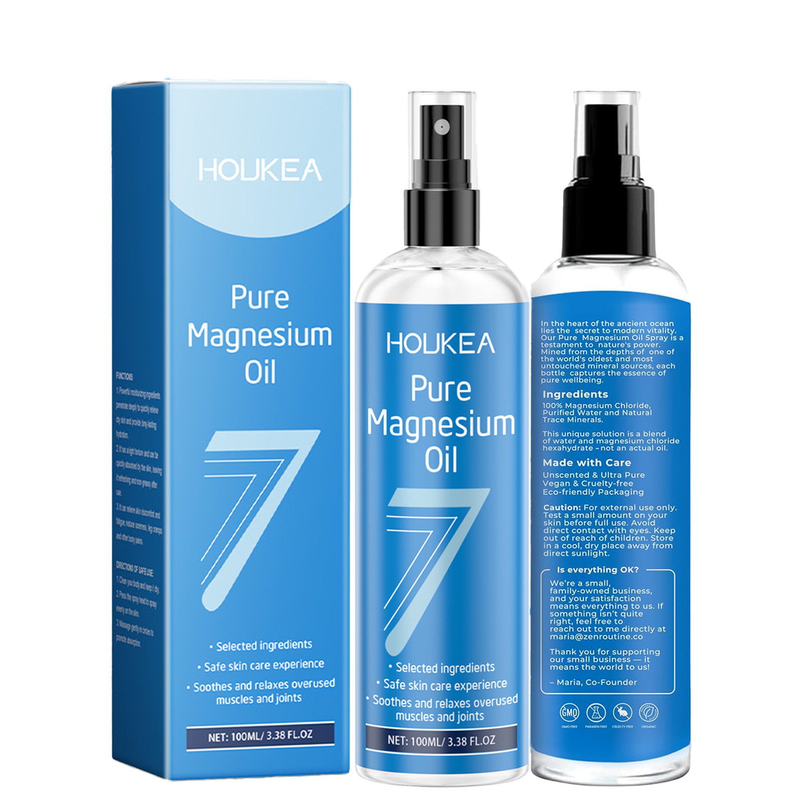 Bath Salts Magnesium - Spray di Olio di Magnesio Puro,