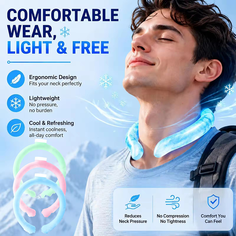 Health Wellness Fitness - Anello Refrigerante per il Collo Estivo,